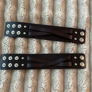 Leather bracelet cuffs